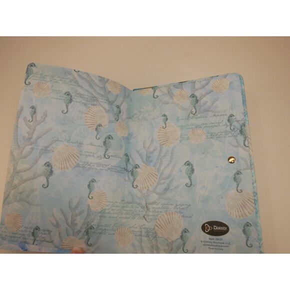 Divinity Boutique Journal Notebook, Nautical Theme Sea Shells Fish Blue - Picture 12 of 13